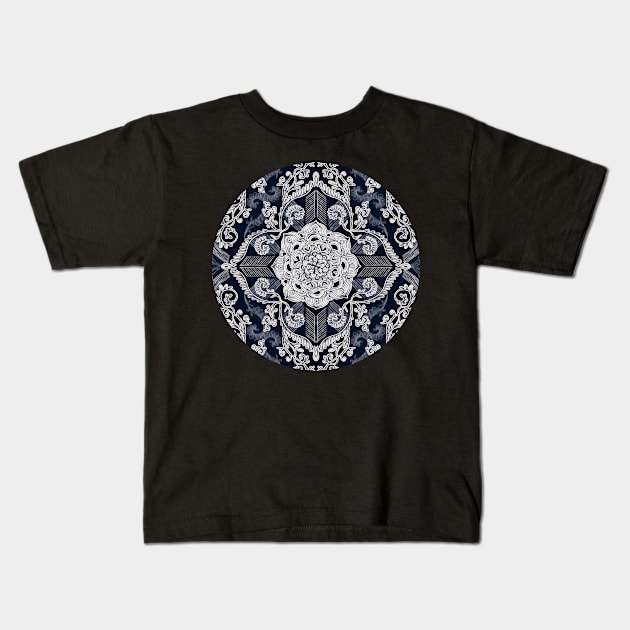 Centered Lace - Dark Kids T-Shirt by micklyn